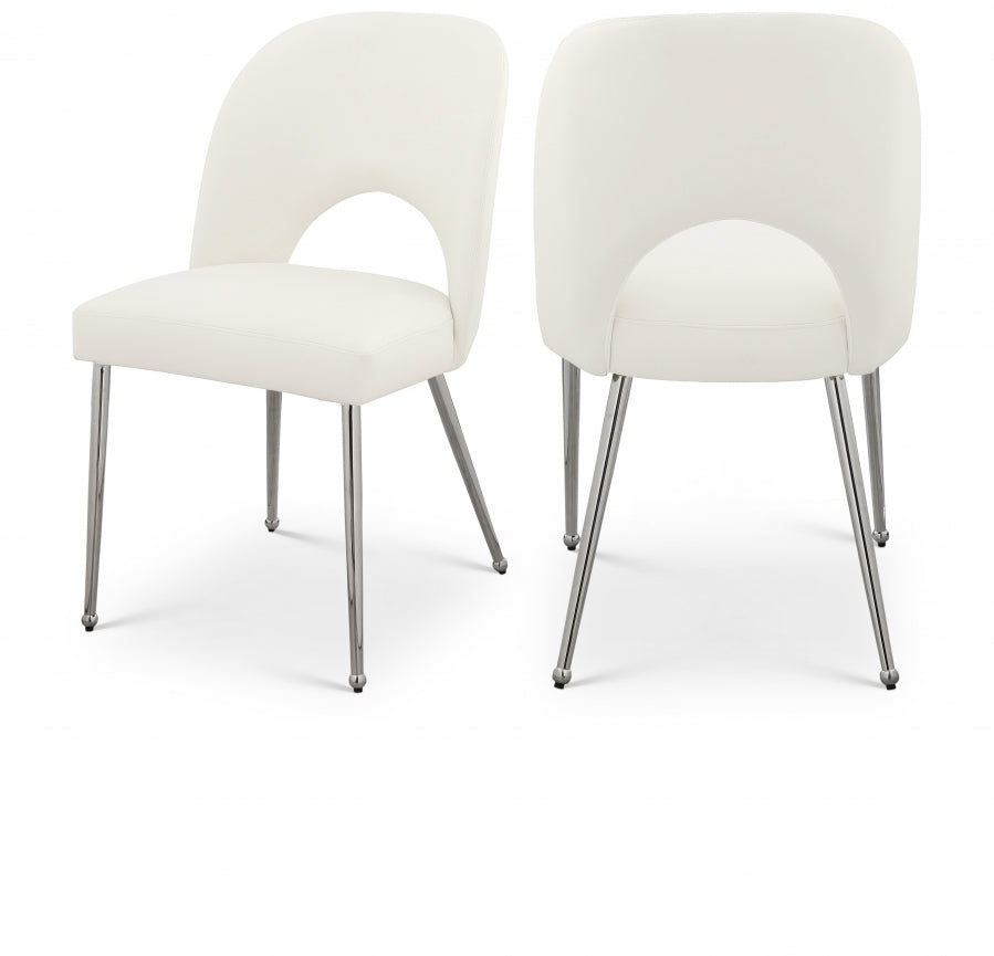 Logan Vegan Leather Upholstered Dining Chair - Cream