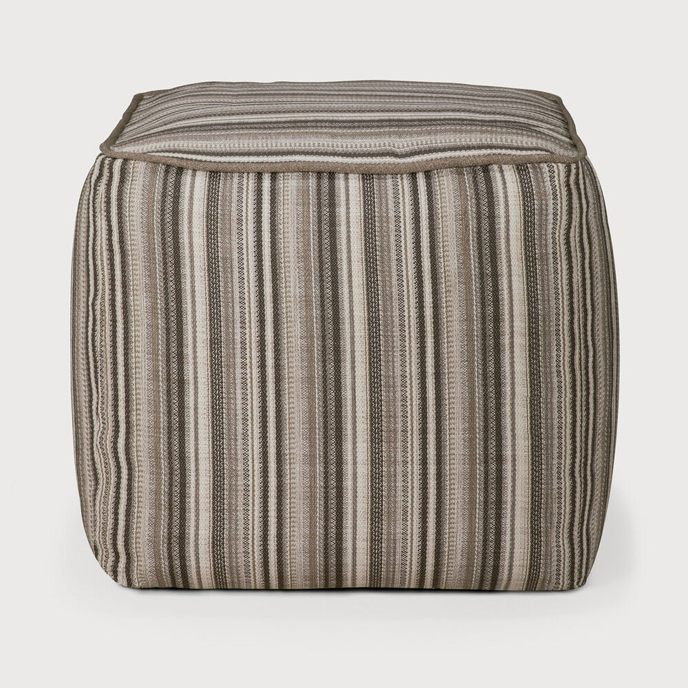 Gray Zahara Outdoor Pouf