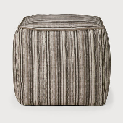 Gray Zahara Outdoor Pouf