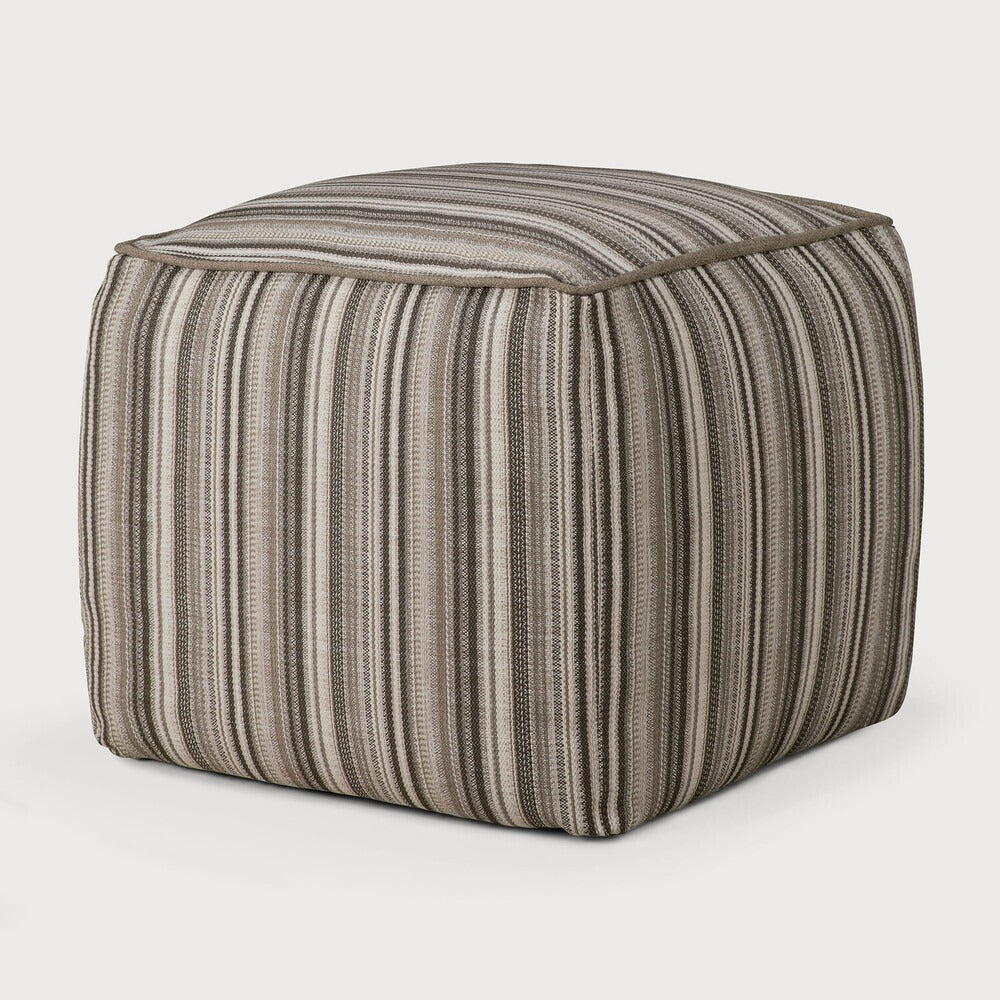 Gray Zahara Outdoor Pouf