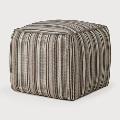 Gray Zahara Outdoor Pouf