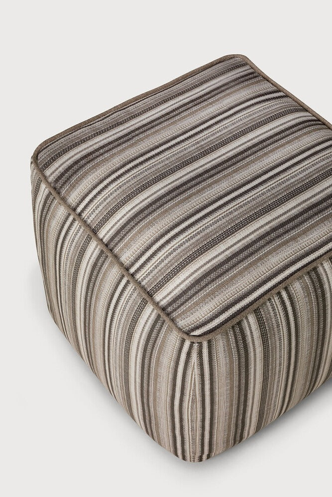 Gray Zahara Outdoor Pouf