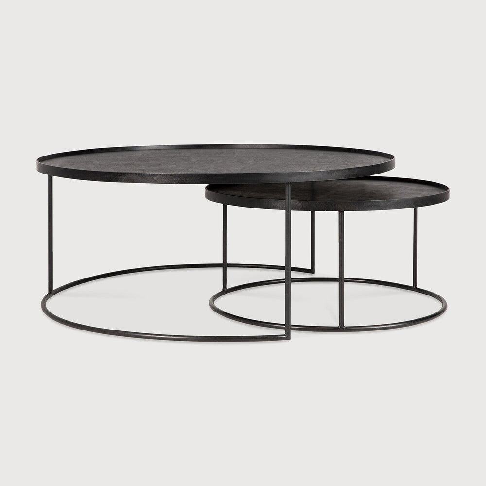 Round Tray Coffee Table Set