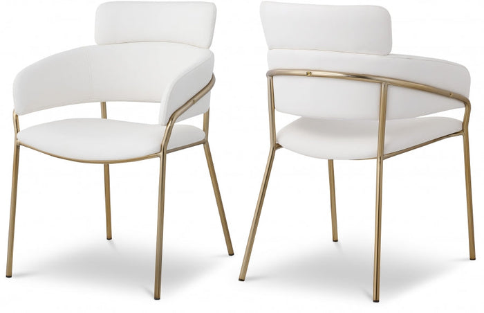 Yara Vegan Leather Upholstered Dining Chair - Cream