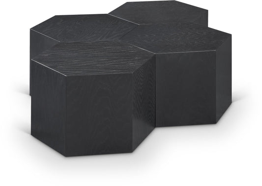 Eternal Oak Wood 4pc. Modular Coffee Table - Black