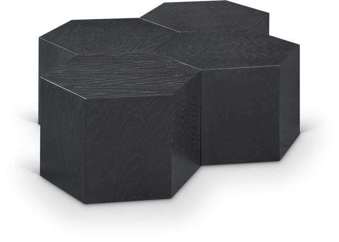 Eternal Oak Wood 4pc. Modular Coffee Table - Black