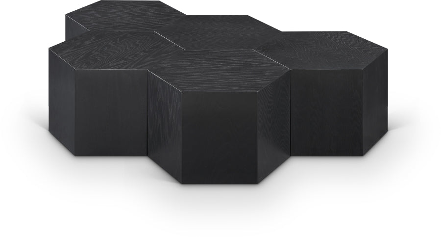 Eternal Oak Wood 5pc. Modular Coffee Table - Black