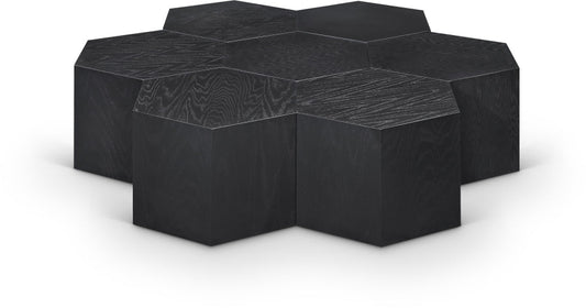 Eternal Oak Wood 7pc. Modular Coffee Table - Black