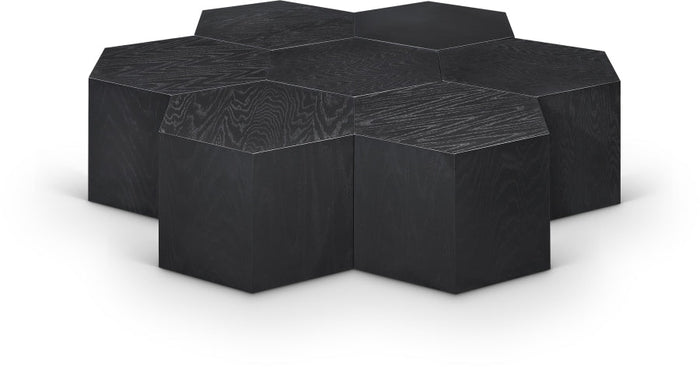 Eternal Oak Wood 7pc. Modular Coffee Table - Black
