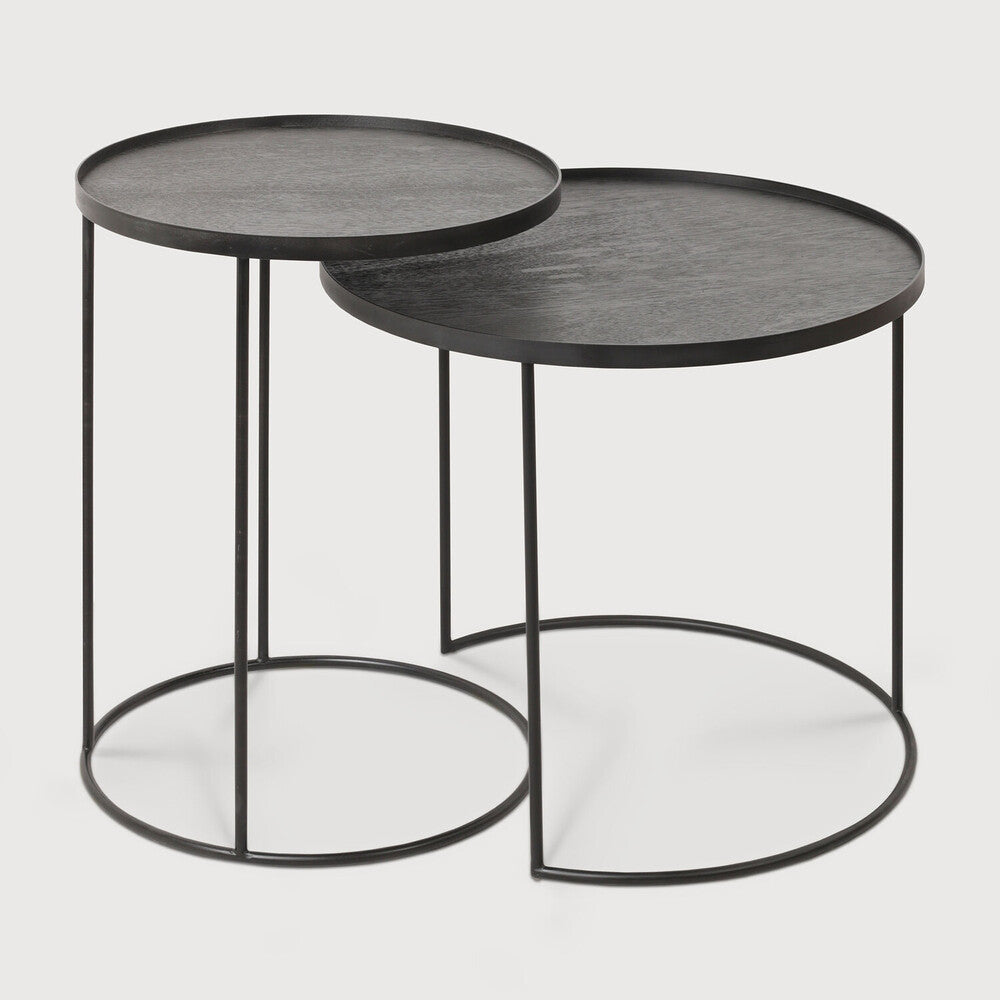 Round Tray Side Table Set