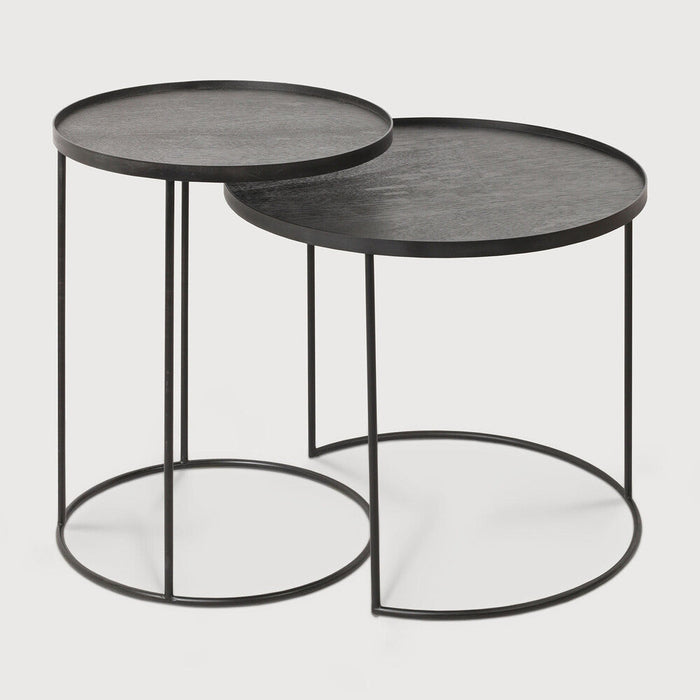 Round Tray Side Table Set