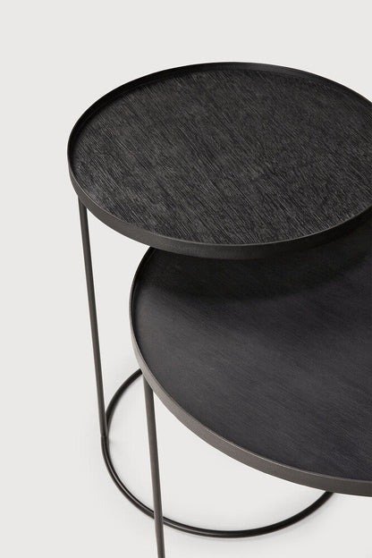 Round Tray Side Table Set
