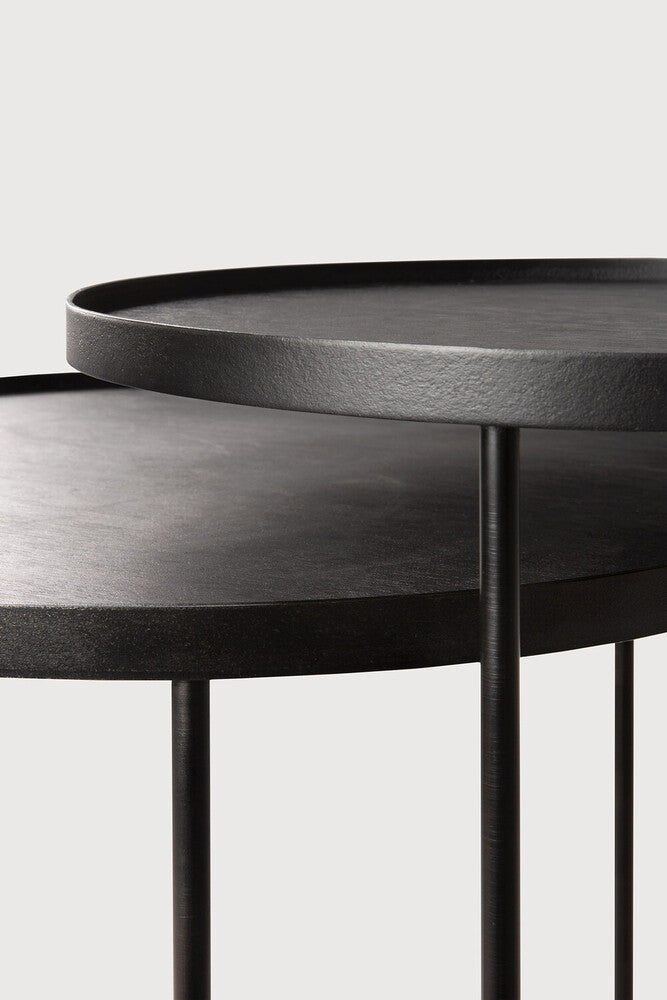 Round Tray Side Table Set