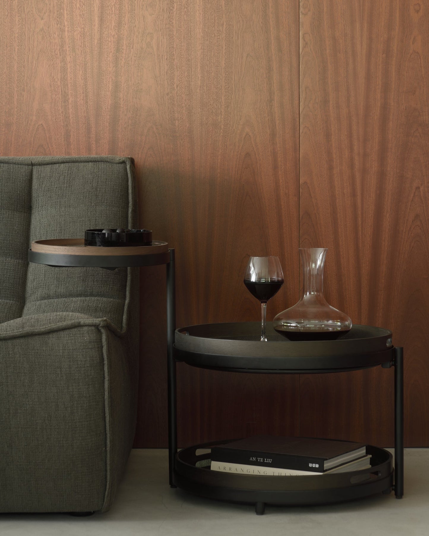 Swivel tray side table