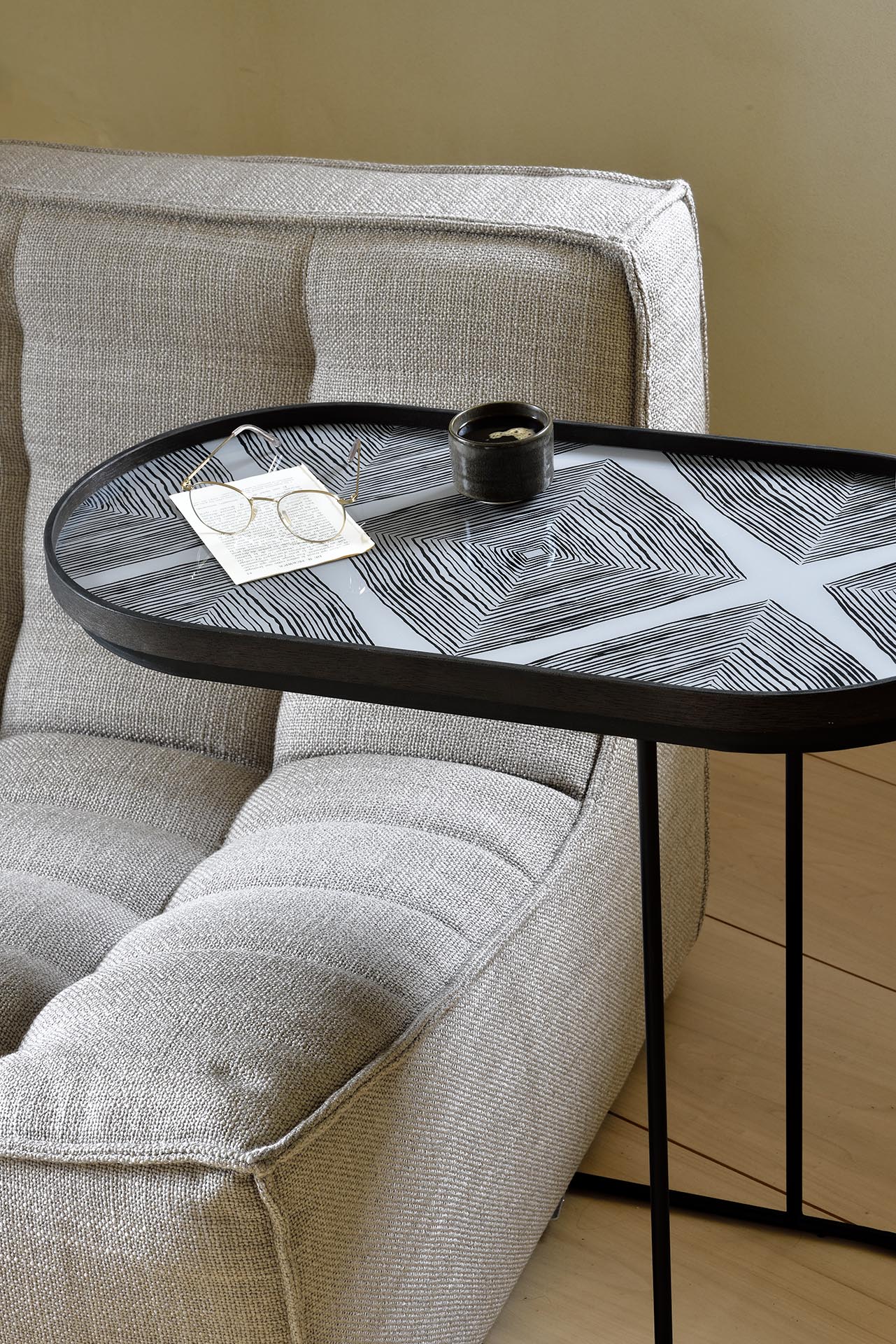 Oval Tray Side Table