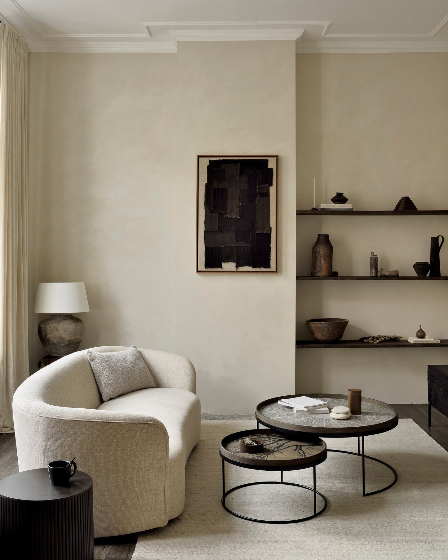 Round Tray Coffee Table Set