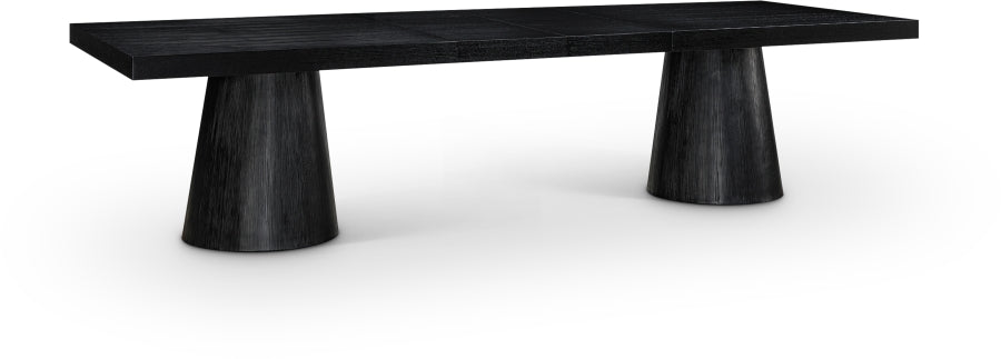 Tavolo 95" - 132" Oak Wood Extendable Dining Table - Black