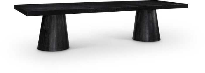 Tavolo 95" - 132" Oak Wood Extendable Dining Table - Black