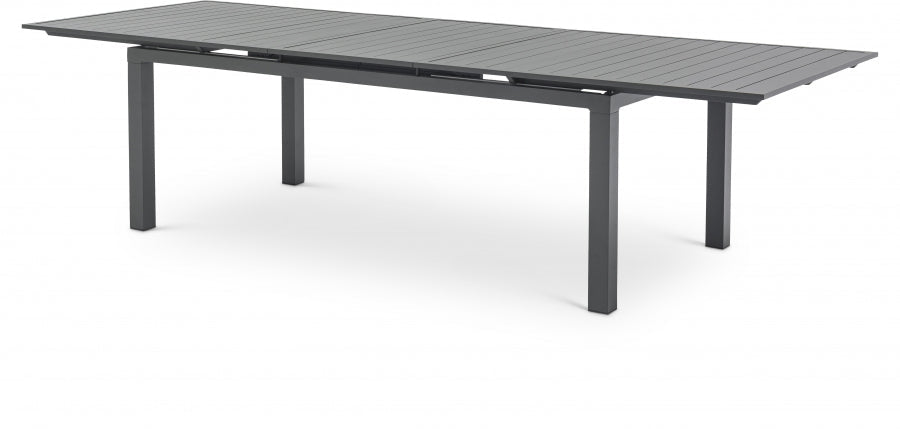 Maldives 95.5" - 119" Aluminum Extendable Outdoor Patio Dining Table - Grey