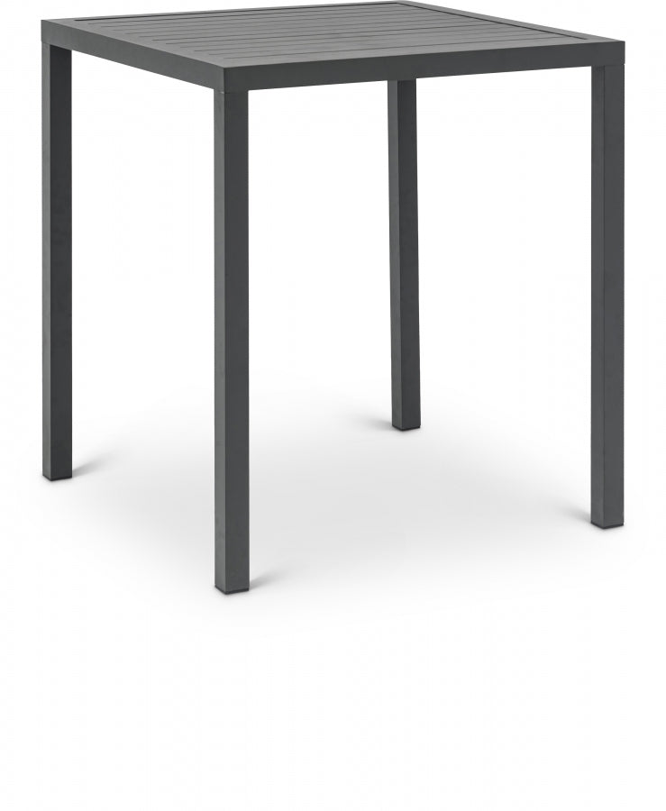 Maldives Aluminum Outdoor Patio Square Bar Table - Grey