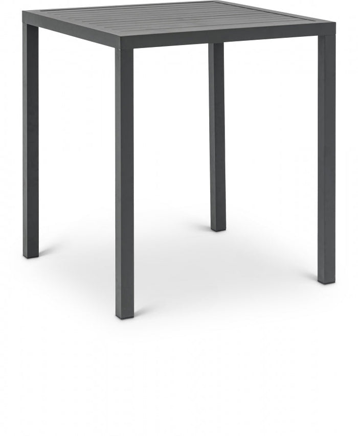 Maldives Aluminum Outdoor Patio Square Bar Table - Grey