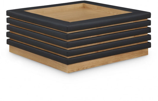 Rory Vegan Leather And Oak Veneer Coffee Table - Black