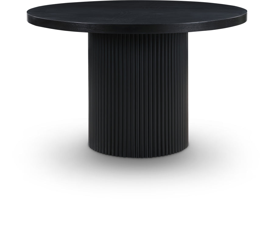 Belinda 48" Solid Wood And Oak Veneer Dining Table - Black