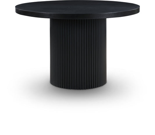 Belinda 48" Solid Wood And Oak Veneer Dining Table - Black