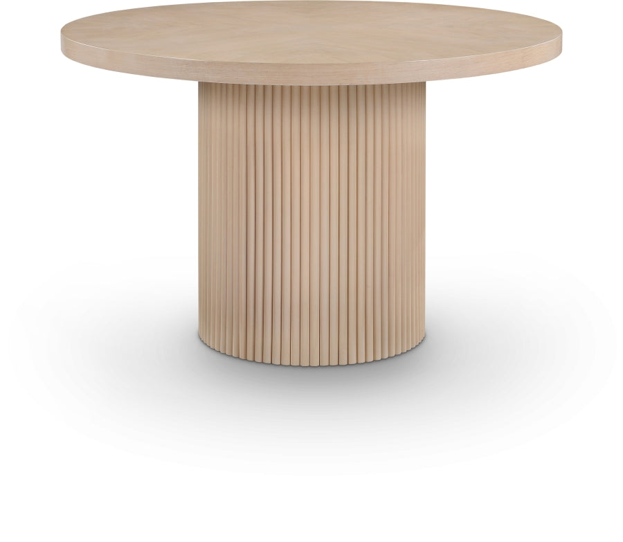 Belinda 48" Solid Wood And Oak Veneer Dining Table - Natural