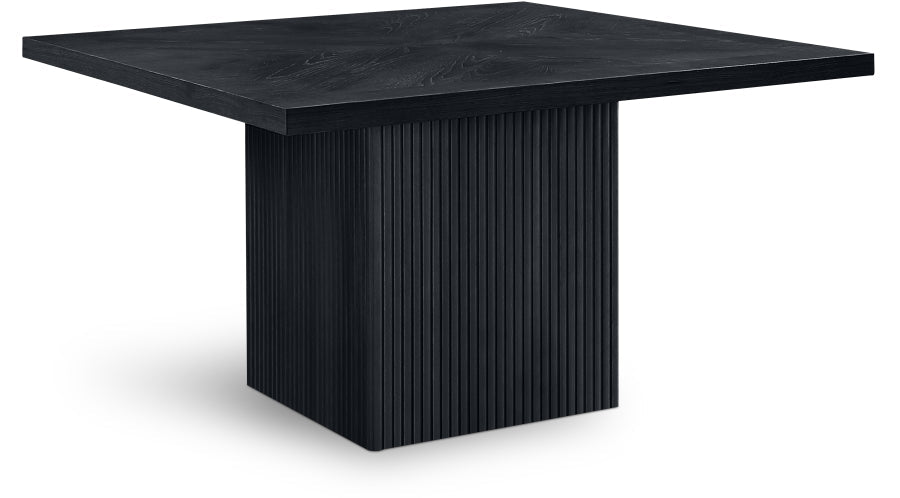 Belinda 54" Solid Wood And Oak Veneer Dining Table - Black