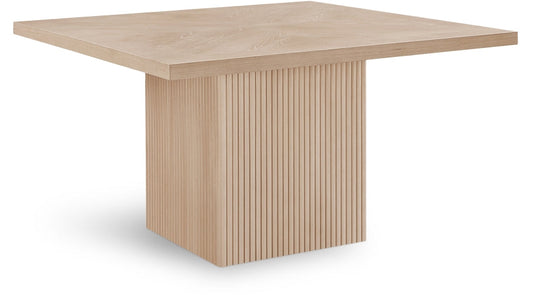Belinda 54" Solid Wood And Oak Veneer Dining Table - Natural