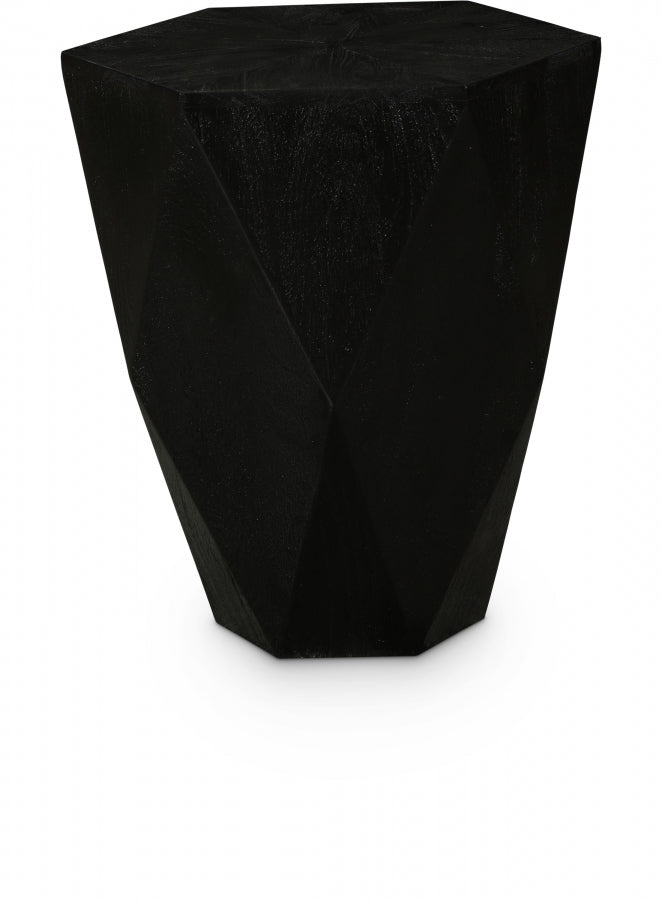 Diamante Oak Veneer End / Side Table - Black