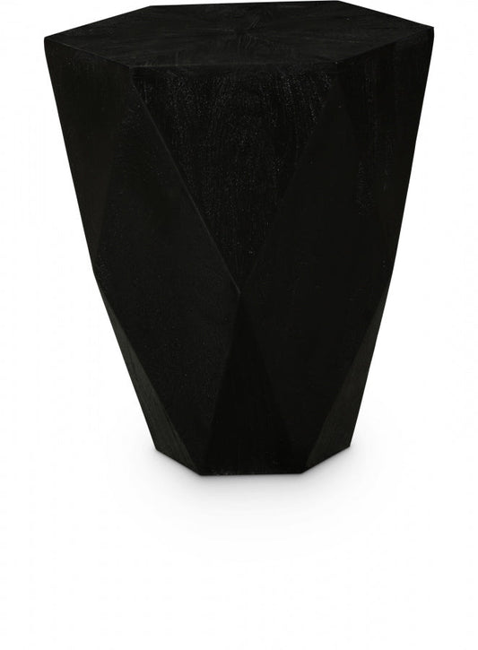 Diamante Oak Veneer End / Side Table - Black