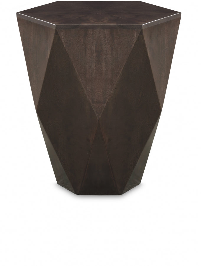 Diamante Oak Veneer End / Side Table - Brown