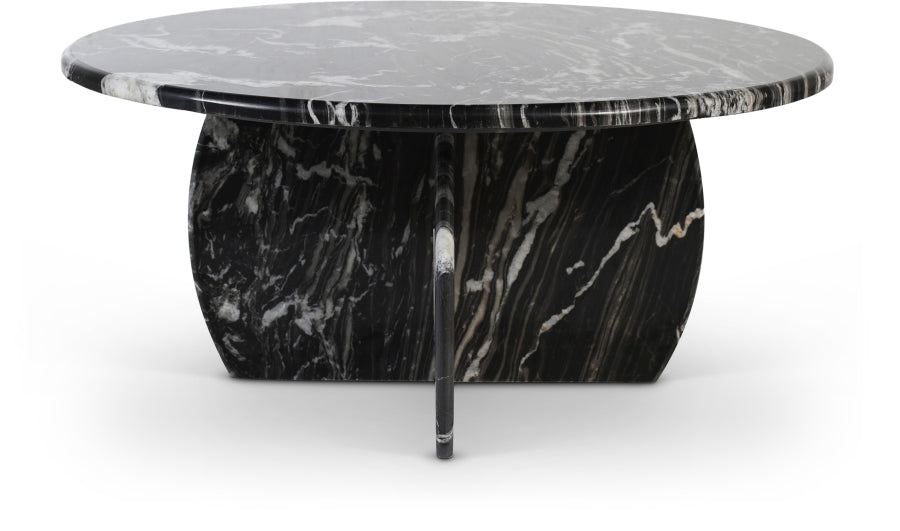 Formentera Genuine Marble Coffee Table - Black