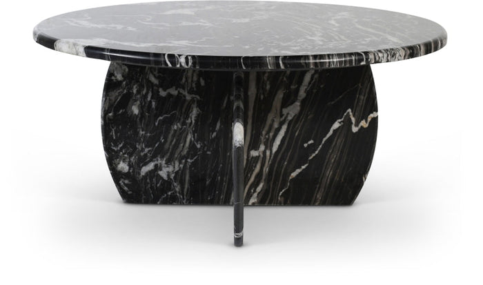 Formentera Genuine Marble Coffee Table - Black