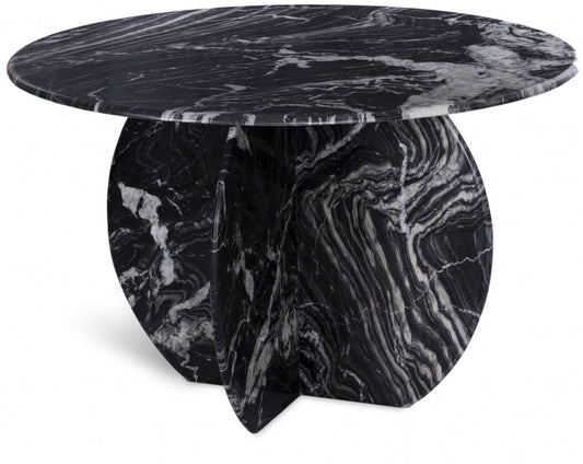 Formentera 48" Genuine Marble Dining Table - Black