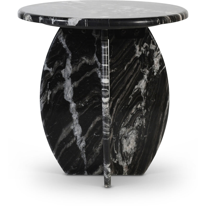 Formentera Genuine Marble End / Side Table - Black