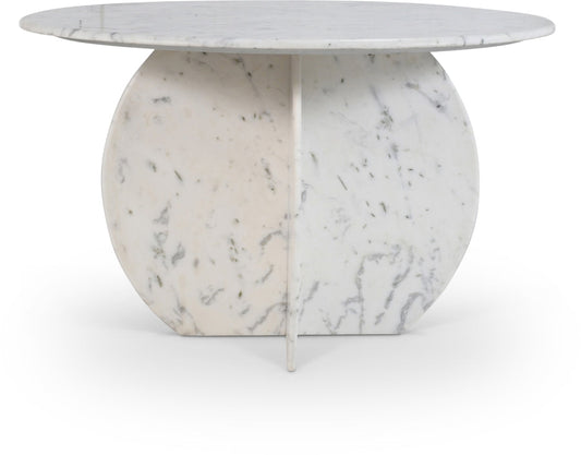 Formentera 48" Genuine Marble Dining Table - White