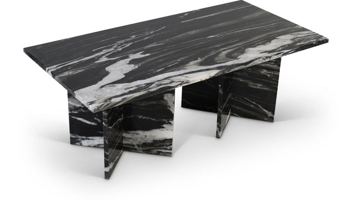 Verona Genuine Marble Coffee Table - Black