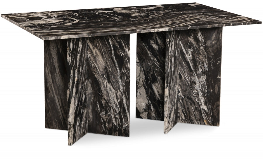 Verona 60" Genuine Marble Dining Table - Black