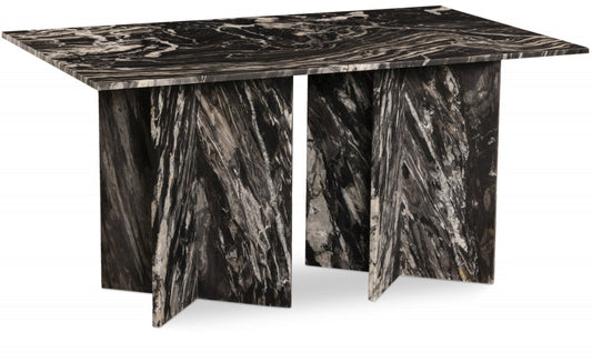 Verona 60" Genuine Marble Dining Table - Black