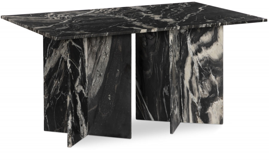 Verona 78" Genuine Marble Dining Table - Black