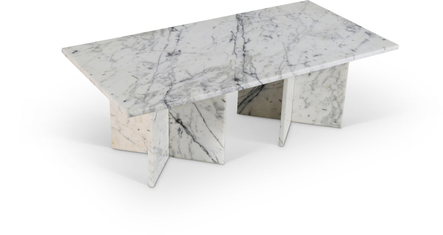 Verona Genuine Marble Coffee Table - White