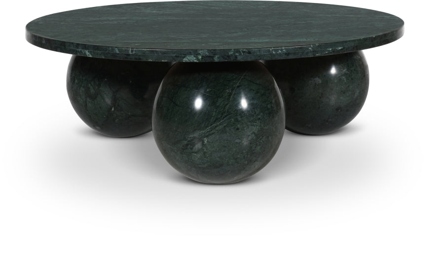 Spherical Genuine Marble Coffee Table - Green