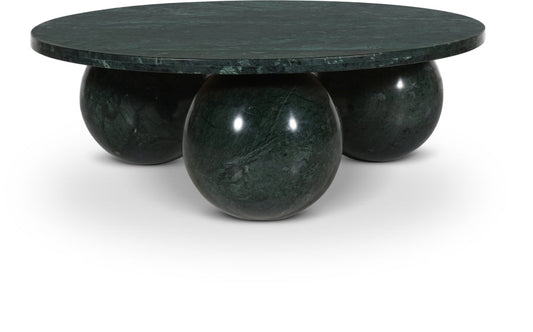 Spherical Genuine Marble Coffee Table - Green
