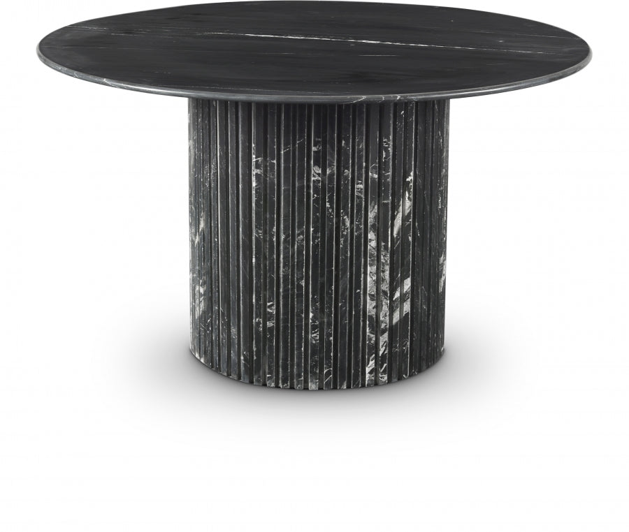 Genoa 48" Marble Dining Table - Black