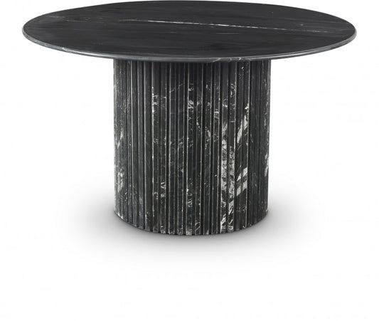 Genoa 48" Marble Dining Table - Black