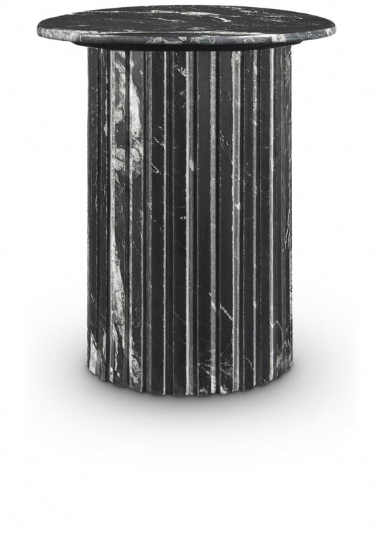 Genoa Marble End Table - Black
