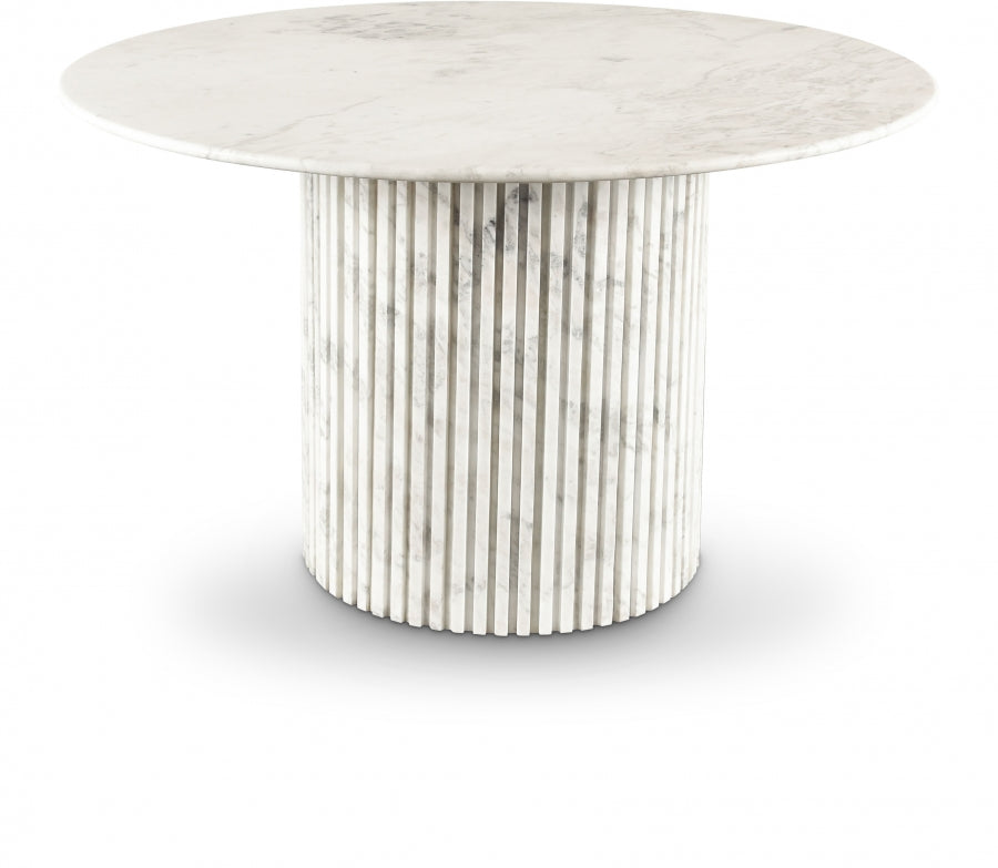 Genoa 48" Marble Dining Table - White